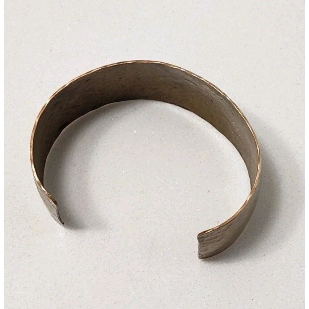 1970s Mexico Cobre Hammered Copper Cuff Bracelet 1